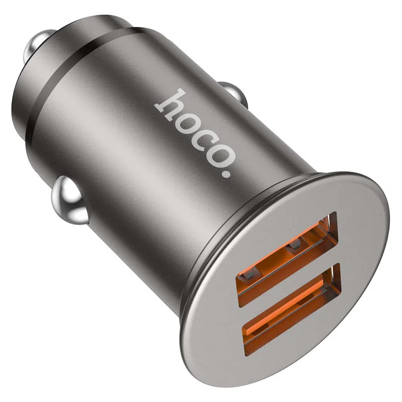 HOCO NZ1 Developer 36W dual port QC3.0 car charger Gray