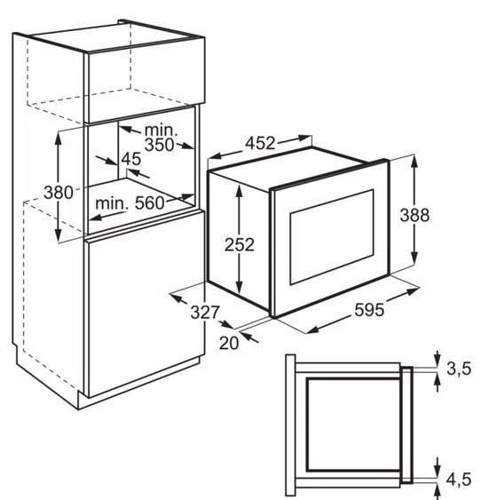 Cuptor cu microunde incorporabil Electrolux LMS2203EMX