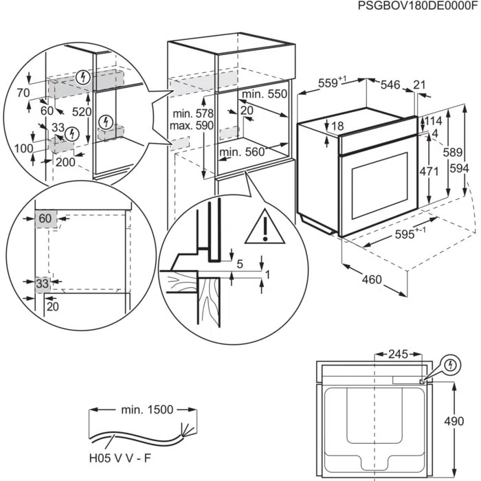 Электрический духовой шкаф AEG BCE558370B