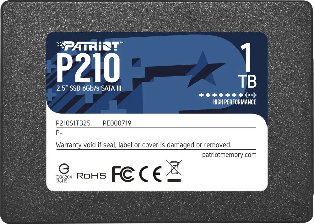 SSD накопитель Patriot P210 1Tb (P210S1TB25)