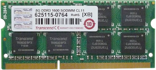 Оперативная память Transcend 8Gb DDR3-PC12800 SODIMM CL11 (TS1GSK64W6H)