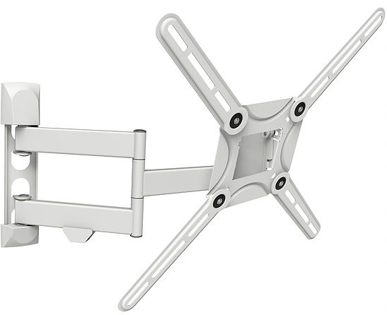 Wall Mount Barkan ''3400W'' White 29"-65" Full Motion, max.40kg, VESA mm: up to 400x400mm