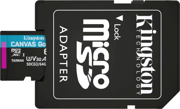 Карта памяти Kingston microSD 64Gb Class10 UHS-I U3 (SDCG3/64GB)