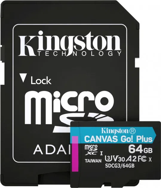 Сard de memorie Kingston microSD 64Gb Class10 UHS-I U3 (SDCG3/64GB)