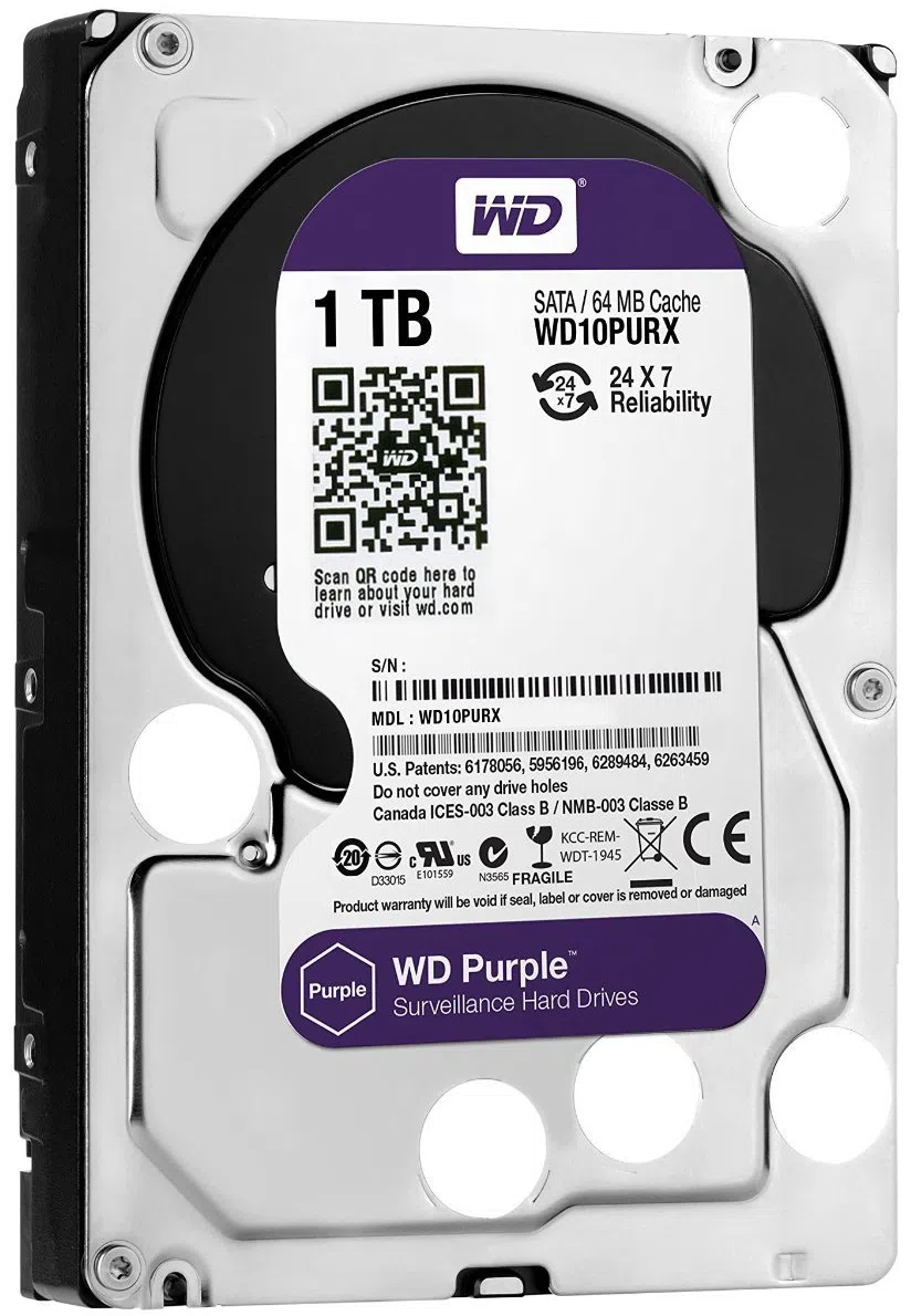 Жесткий диск Western Digital Caviar Purple 1Tb (WD10PURZ)