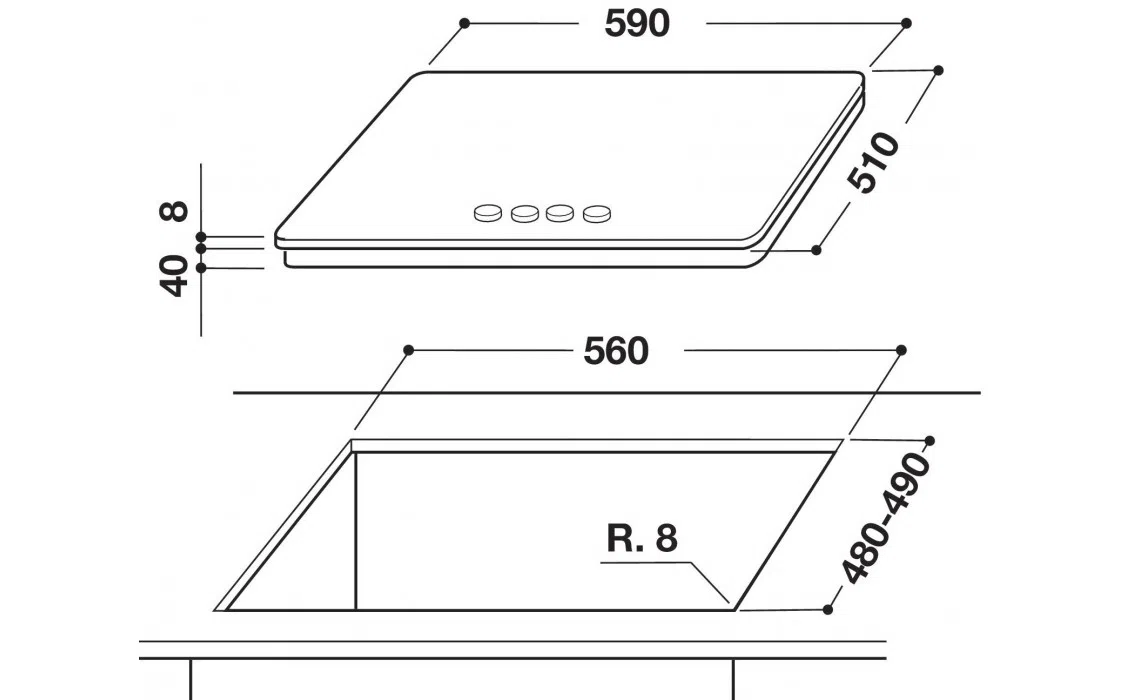 BinHob/gas Whirlpool GOS 6415/NB