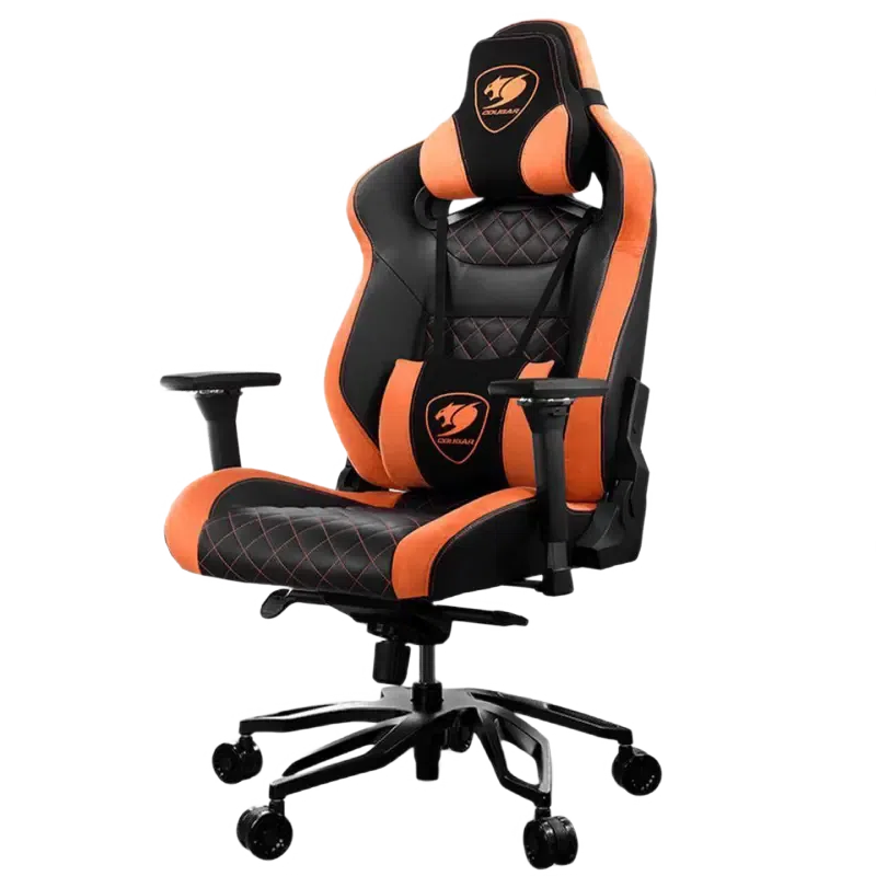 Scaun Gaming Cougar Armor Titan Pro, PVC Piele, Negru/Portocaliu