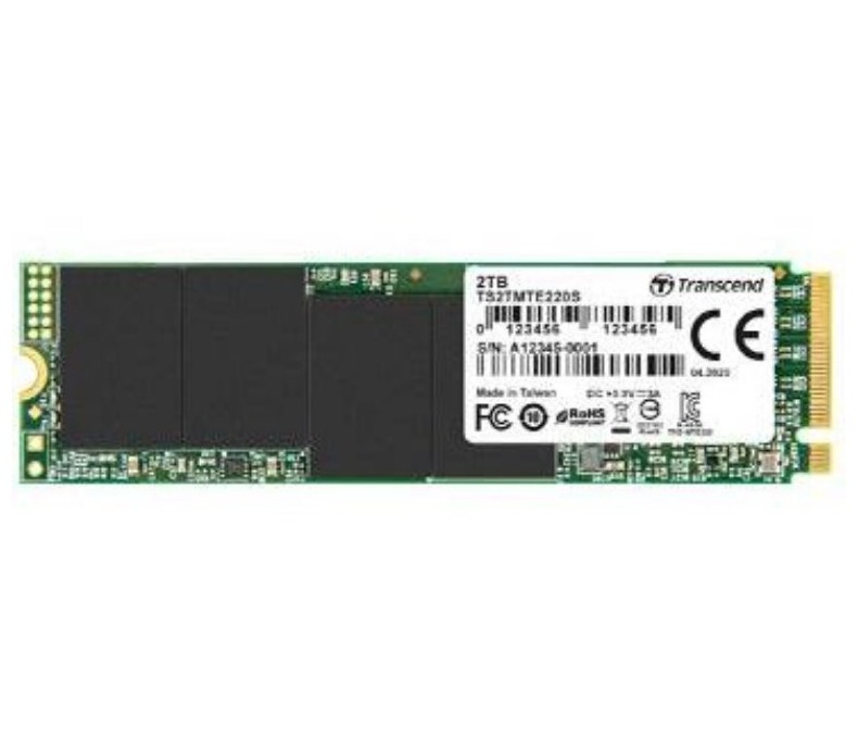 .M.2 NVMe SSD 2.0TB Transcend 220S [PCIe 3.0 x4, R/W:3500/2700MB/s, 340/310K IOPS, SM2262, 3DTLC]