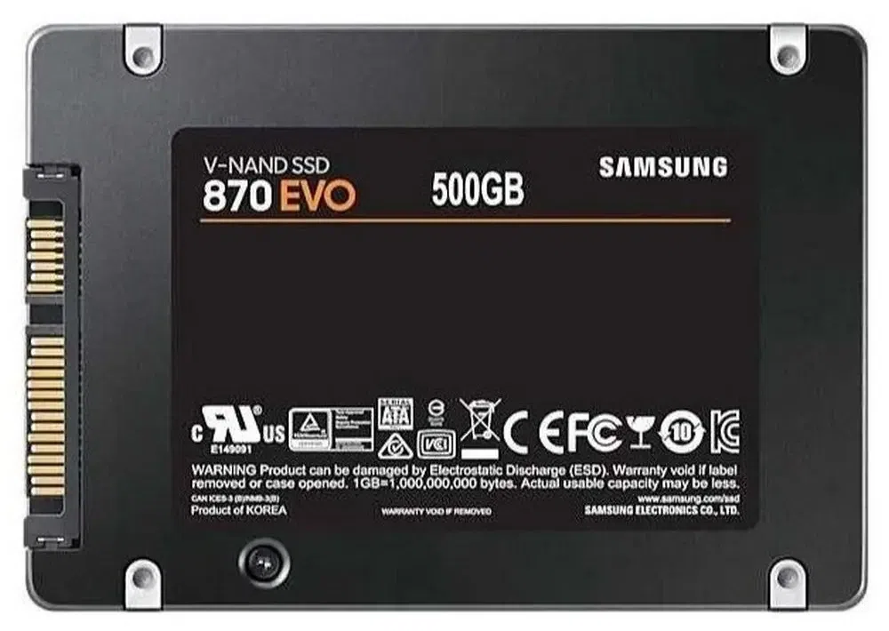 Накопитель SSD Samsung 870 EVO MZ-77E500, 500Гб, MZ-77E500BW