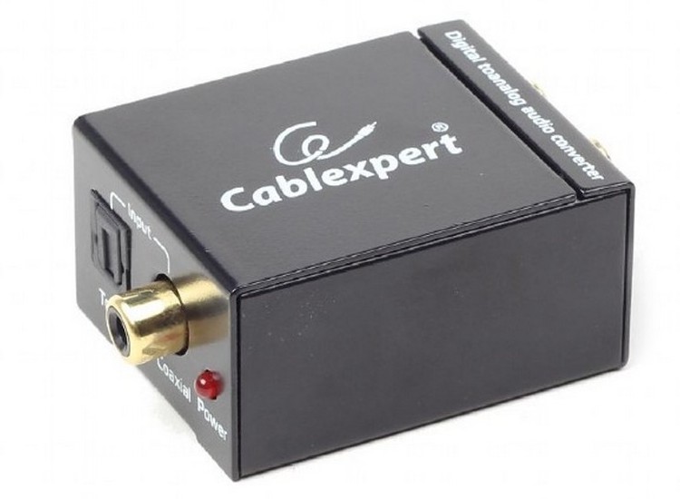 Audio Adaptor Cablexpert DSC-OPT-RCA-001, RCA - Toslink, Negru