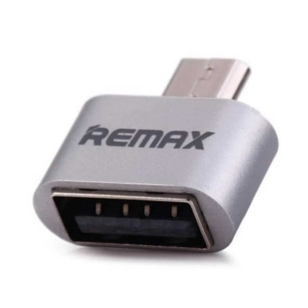Adaptor Remax RA-OTG, micro-USB (M)/USB Type-A, Argintiu
