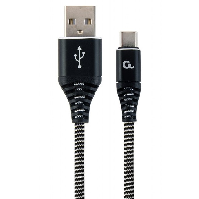 Кабель для зарядки и синхронизации Cablexpert CC-USB2B-AMCM-1M-BW, USB Type-A/Type-C, 1м, Чёрный