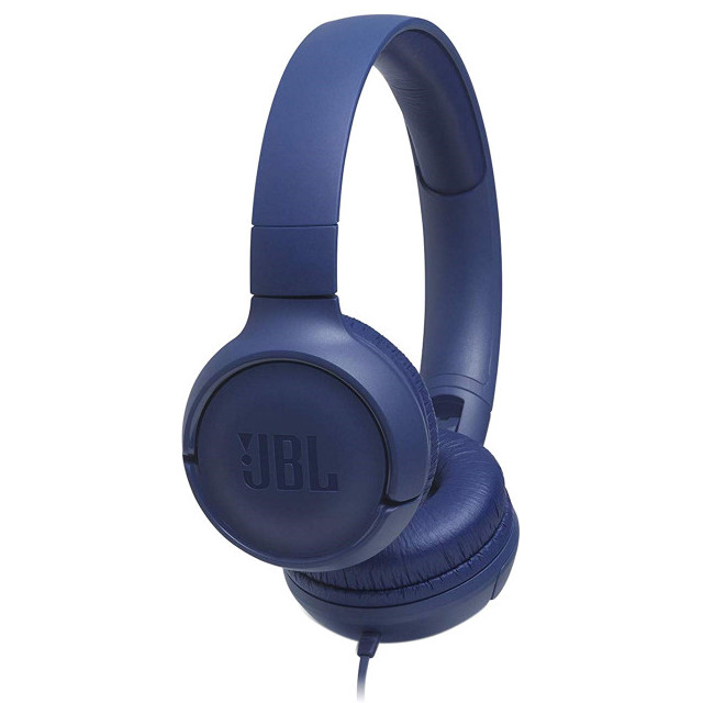 Căști pentru divertisment la domiciliu JBL Tune 500, Cu fir, Albastru