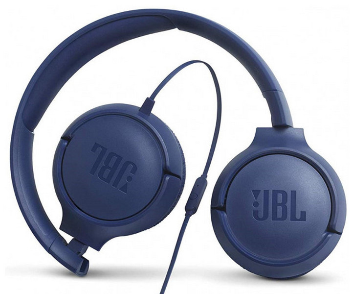 Наушники для домашнего развлечения JBL Tune 500, Проводной аналоговый, Синий