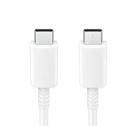 Cablu încărcare și sincronizare Samsung EP-DN975BWRGRU, USB Type-C (F)/Type-C, 1m, Alb