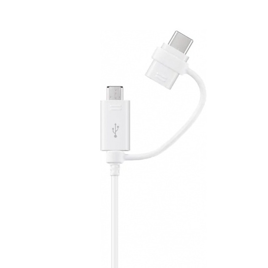 Зарядный кабель Samsung EP-DG930DWEGRU, USB Type-C x micro-USB/USB Type-A, 1,5м, Белый