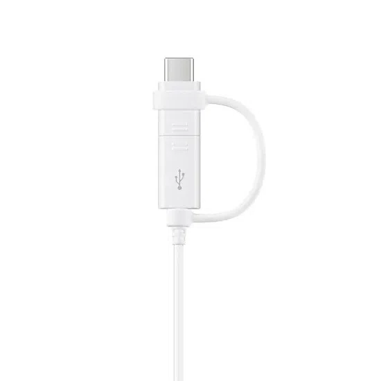 Зарядный кабель Samsung EP-DG930DWEGRU, USB Type-C x micro-USB/USB Type-A, 1,5м, Белый