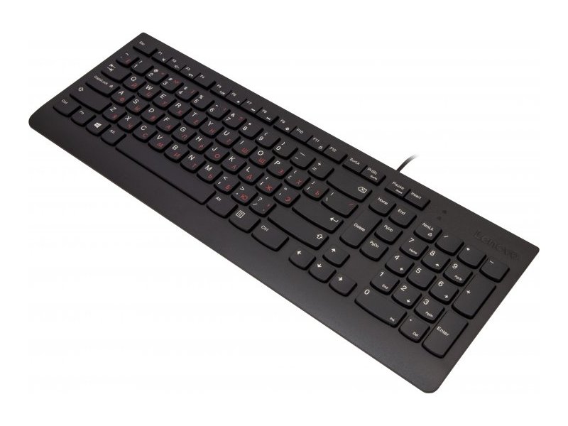 Set Tastatură + Mouse Lenovo 300 USB Combo, Cu fir, Negru