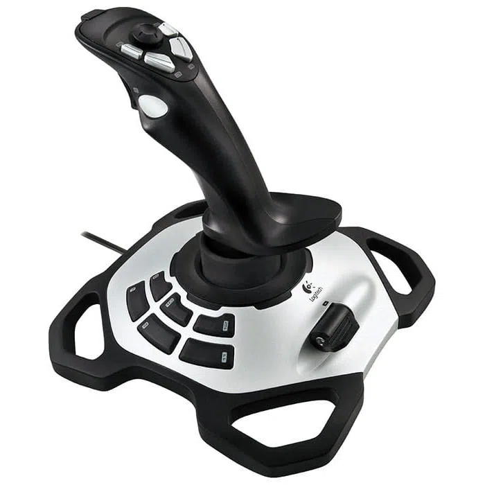 Joystick pentru jocuri Logitech Extreme 3D Pro, Argintiu