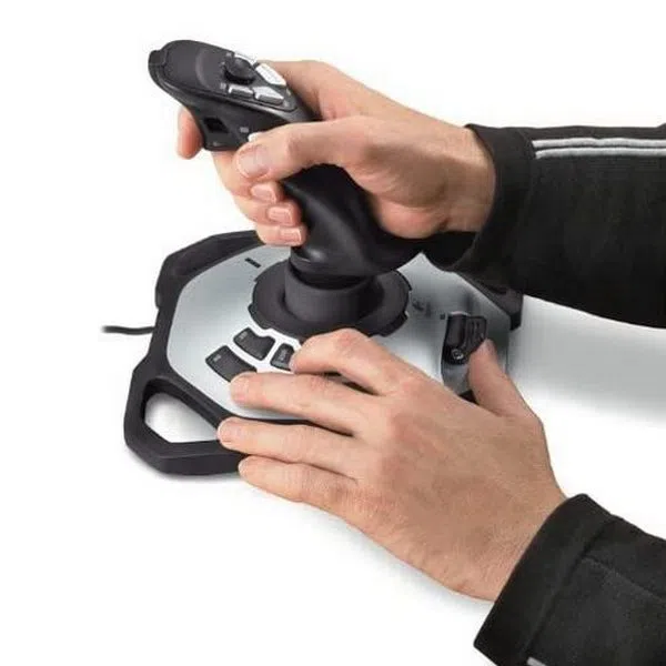 Joystick pentru jocuri Logitech Extreme 3D Pro, Argintiu