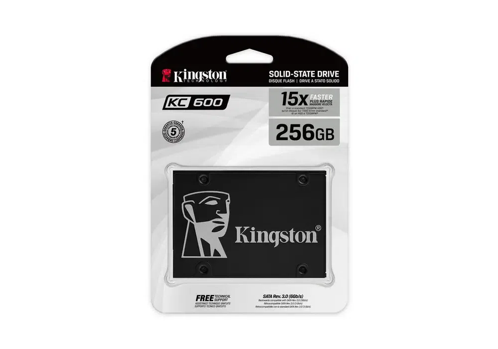 Накопитель SSD Kingston KC600, 256Гб, SKC600/256G