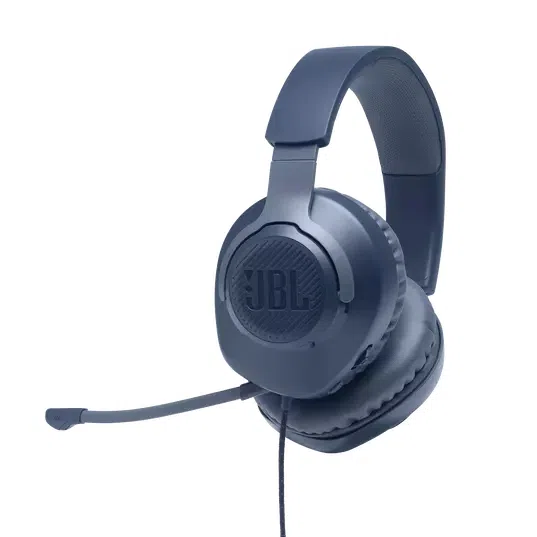 Căști gaming JBL Quantum 100, Cu fir, Albastru