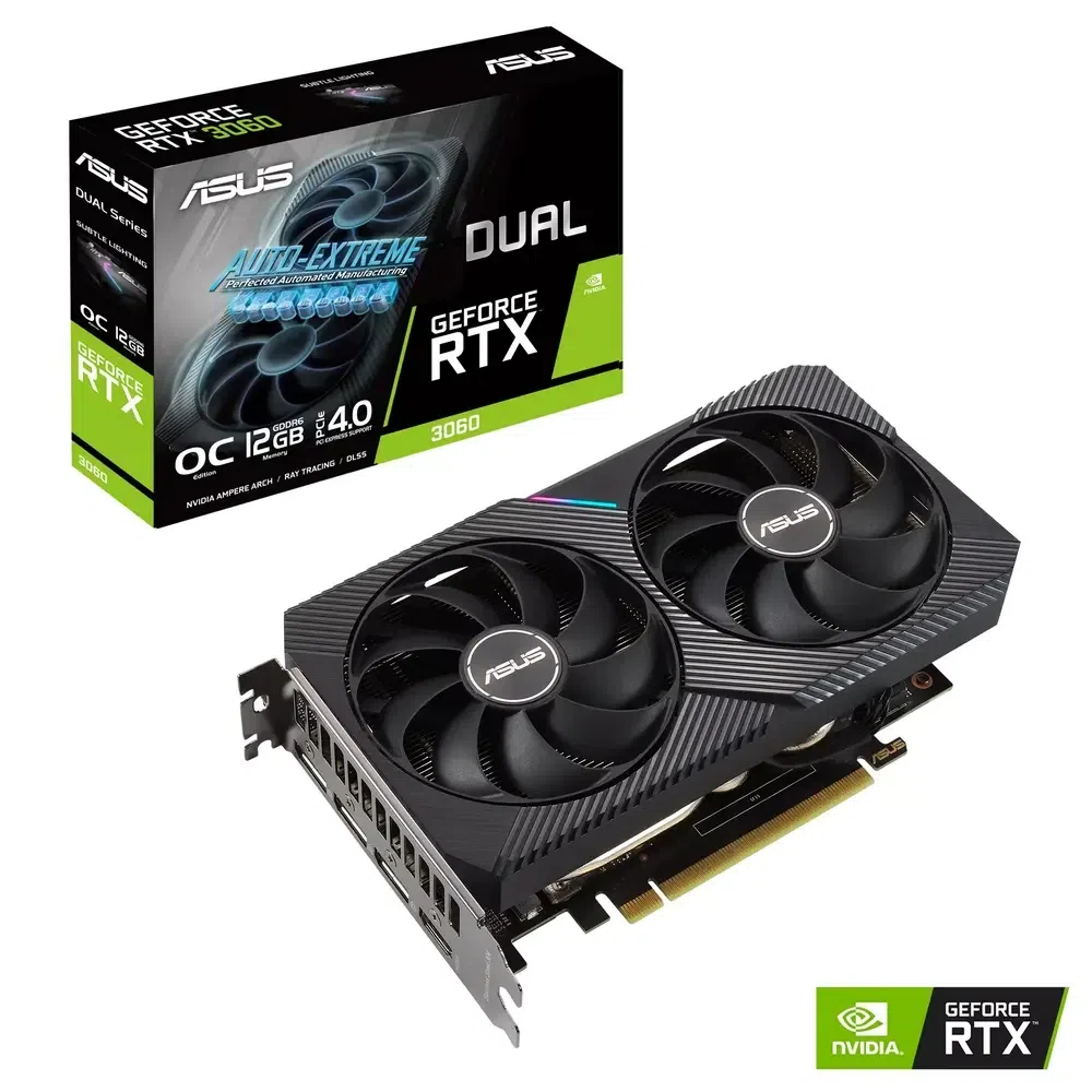 Placă Video ASUS DUAL-RTX3060-O12G-V2, 12GB GDDR6 192bit