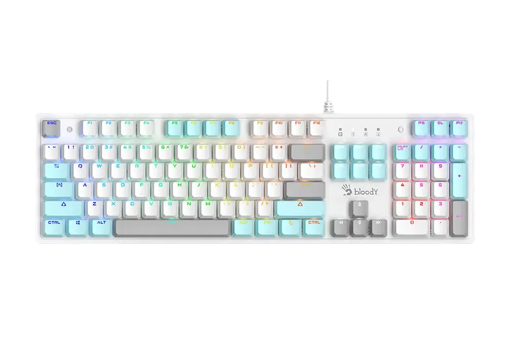 Tastatură Bloody S510R, Cu fir, White