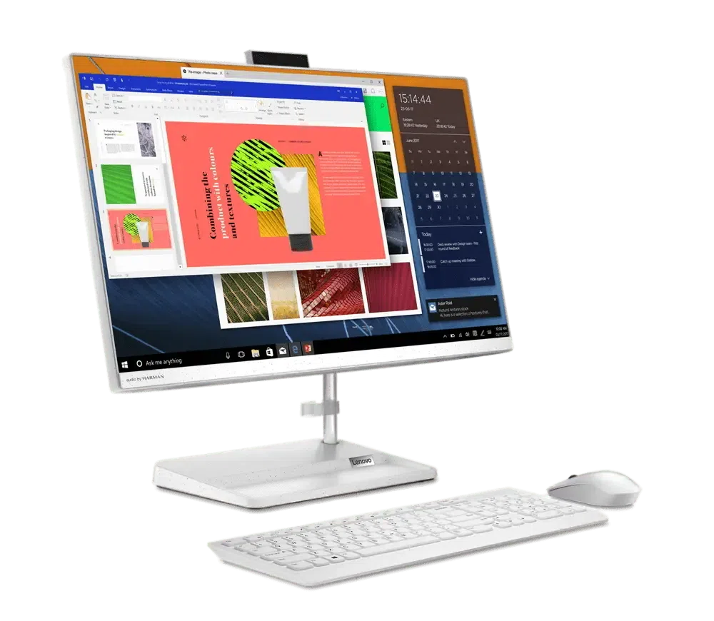 Computer All-in-One Lenovo IdeaCentre 3 24ALC6, 23,8", AMD Ryzen 3 7330U, 8GB/256GB, Fără SO, Alb