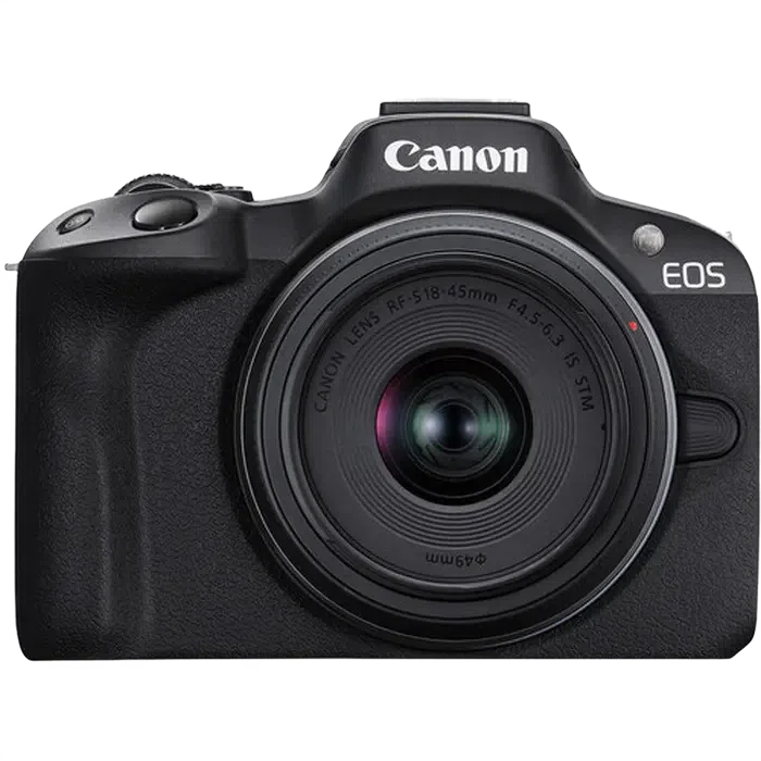 Беззеркальный фотоаппарат Canon EOS R50 Blac & RF-S 18-45mm & RF-S 55-210mm KIT, Чёрный