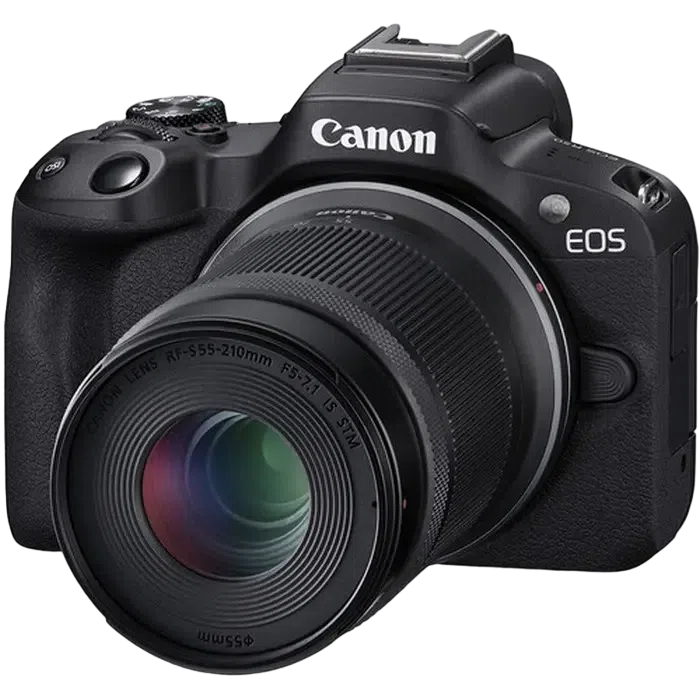 Беззеркальный фотоаппарат Canon EOS R50 Blac & RF-S 18-45mm & RF-S 55-210mm KIT, Чёрный