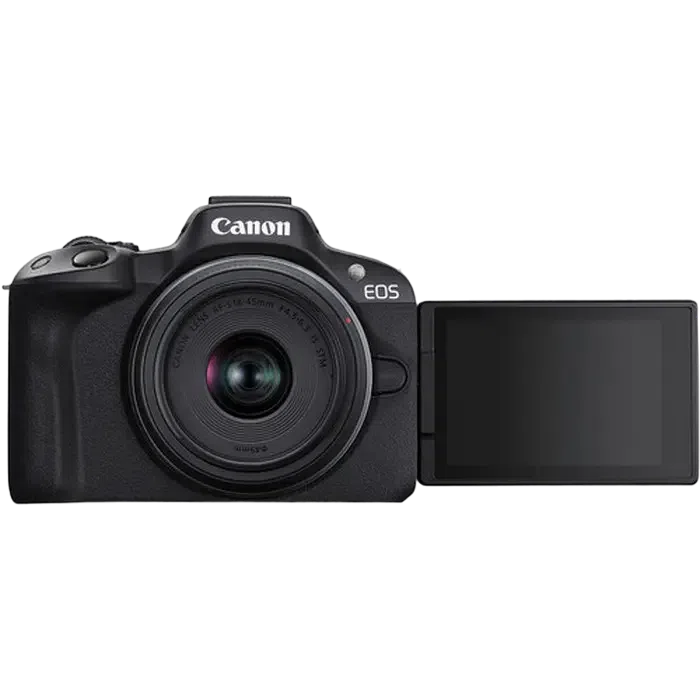 Беззеркальный фотоаппарат Canon EOS R50 Blac & RF-S 18-45mm & RF-S 55-210mm KIT, Чёрный