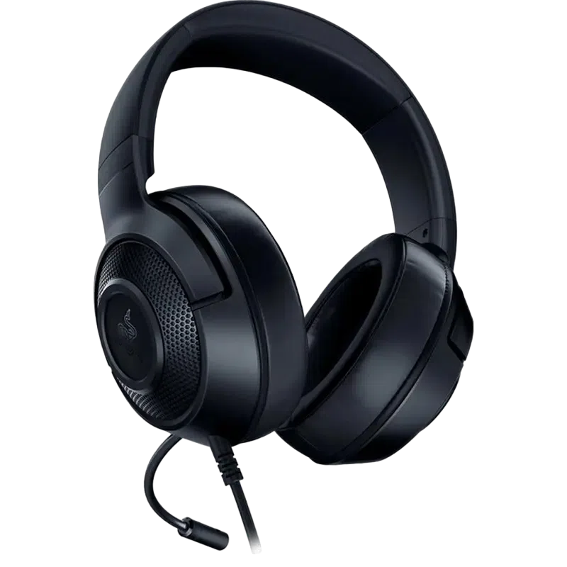 Игровая Гарнитура Razer Kraken X Lite, Проводной аналоговый, Чёрный