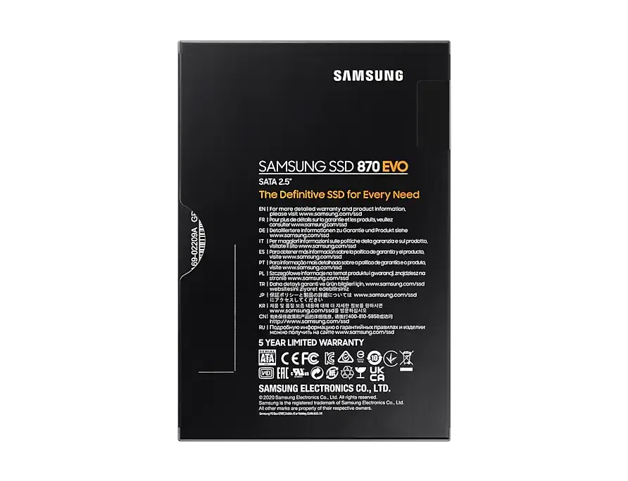 Unitate SSD Samsung 870 EVO MZ-77E250, 250GB, MZ-77E250B/KR