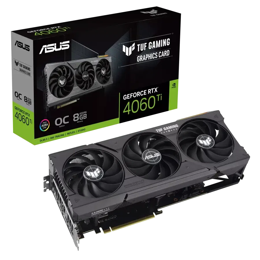 Placă Video ASUS TUF-RTX4060TI-O8GGAMING, 8GB GDDR6X 128bit (TUF-RTX4060TI-O8GGAMING)