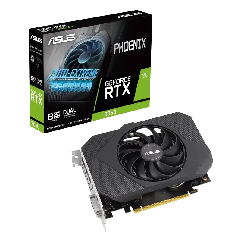 Видеокарта ASUS PH-RTX3050-8G-V2, 8GB GDDR6 128бит (PH-RTX3050-8G-V2)