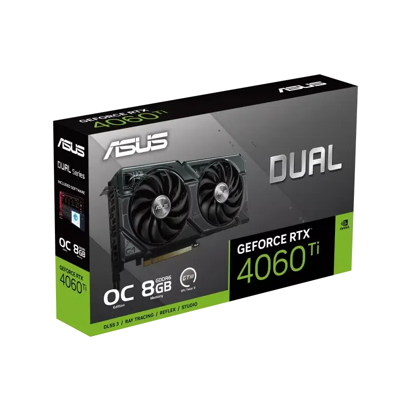 Видеокарта ASUS DUAL-RTX4060TI-O8G, 8GB GDDR6 128бит (DUAL-RTX4060TI-O8G)