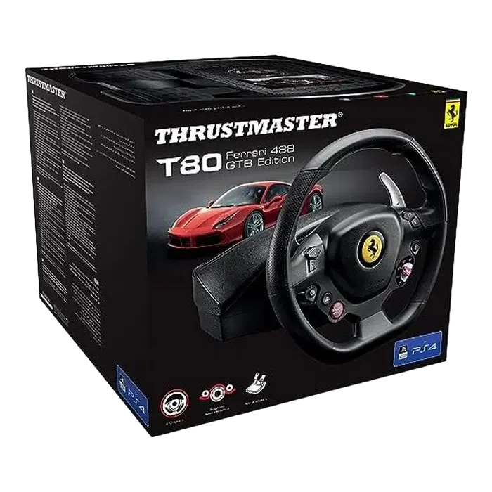 Игровой руль Thrustmaster T80 Ferrari 488 GTB Edition, Чёрный