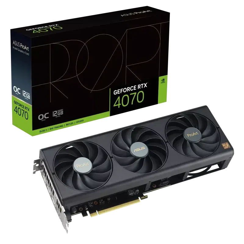 Placă Video ASUS PROART-RTX4070-O12G, 12GB GDDR6X 192bit (PROART-RTX4070-O12G)