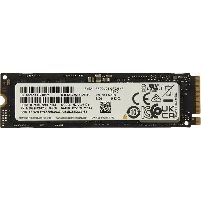 Unitate SSD Samsung MZVL2512HCJQ-00B00, 512GB, MZVL2512HCJQ-00B00