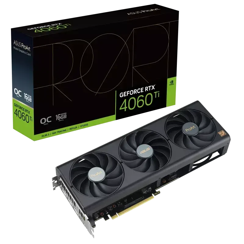 Placă Video ASUS PROART-RTX4060TI-O16G, 16GB GDDR6 128bit (PROART-RTX4060TI-O16G)