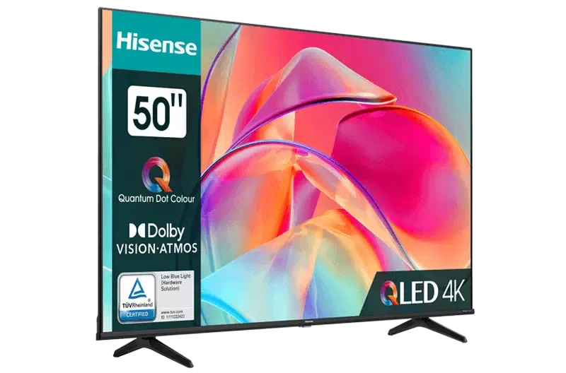 50" QLED SMART Телевизор Hisense 50E7KQ, 3840x2160 4K UHD, VIDAA U6.0, Чёрный