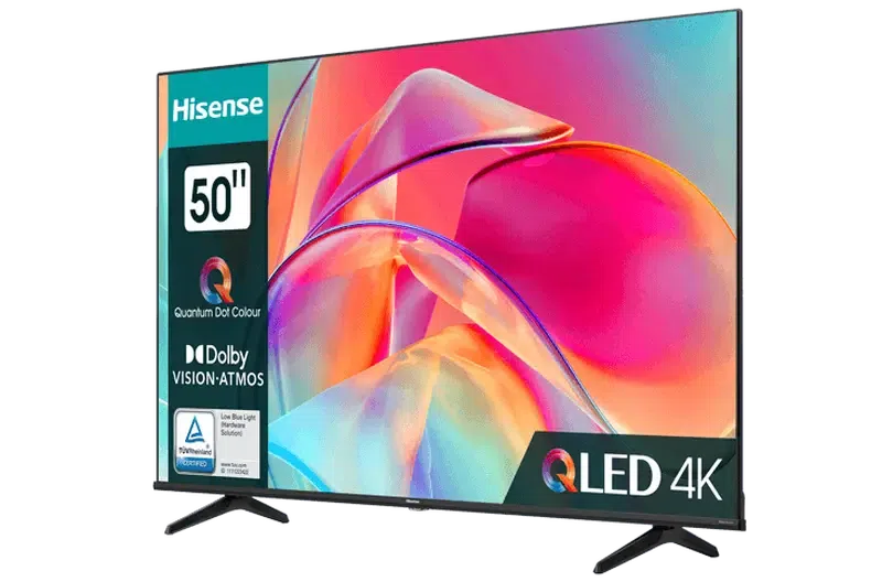 50" QLED SMART Телевизор Hisense 50E7KQ, 3840x2160 4K UHD, VIDAA U6.0, Чёрный