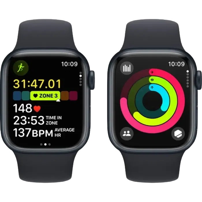 Apple Watch 9 GPS 45mm Aluminiu Midnight Silicon Midnight