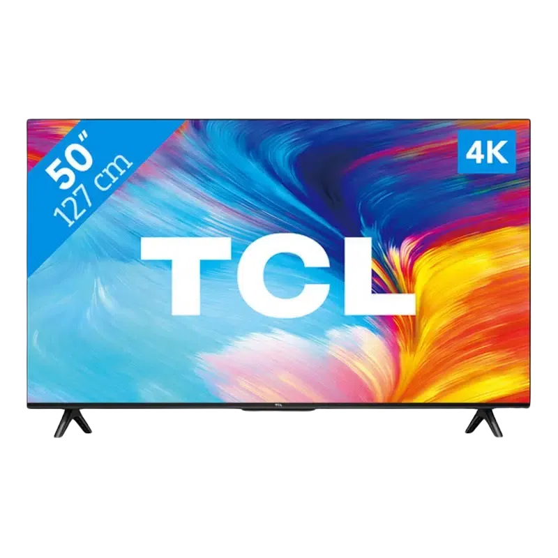 50" LED SMART Телевизор TCL 50P635, 3840x2160 4K UHD, Google TV, Чёрный