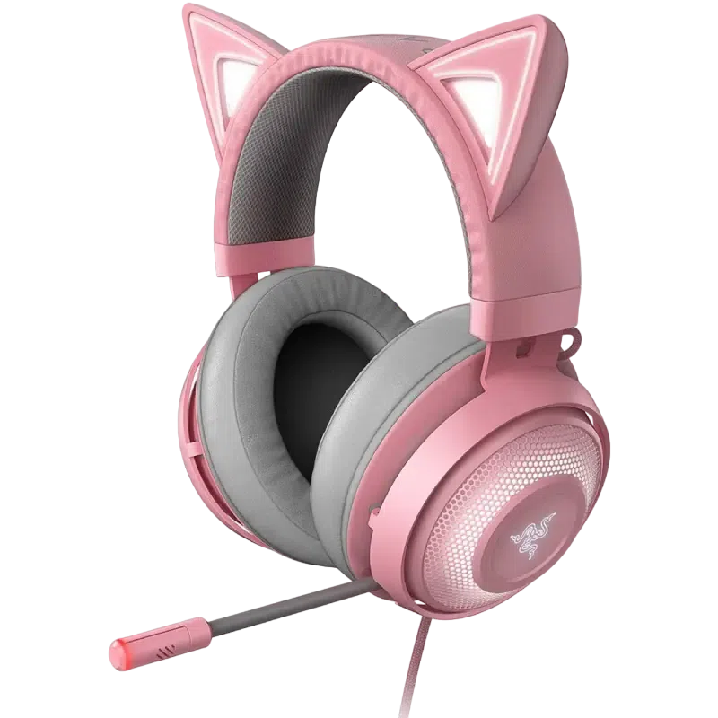 Căști gaming RAZER Kraken Kitty, USB, Roz