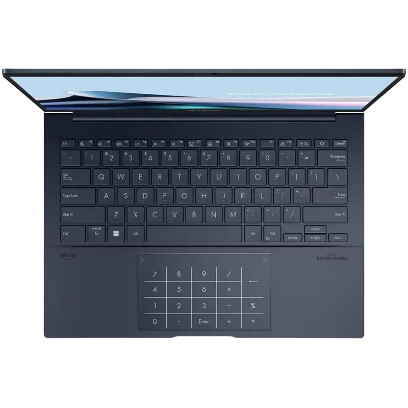 Laptop 14" ASUS Zenbook 14 OLED UX3405MA, Ponder Blue, Intel Core Ultra 7 155H, 16GB/1024GB, Fără SO