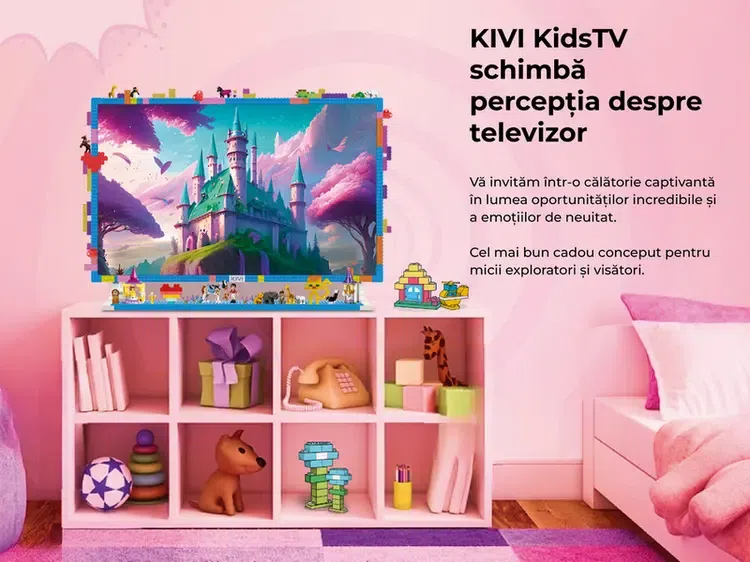 32" LED SMART Телевизор KIVI KidsTV, 1920x1080 FHD, Android TV, Синий