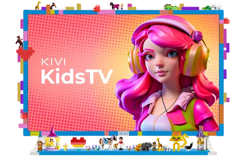 32" LED SMART Телевизор KIVI KidsTV, 1920x1080 FHD, Android TV, Синий