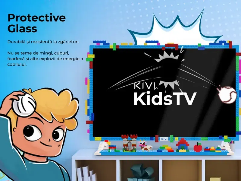 32" LED SMART Телевизор KIVI KidsTV, 1920x1080 FHD, Android TV, Синий